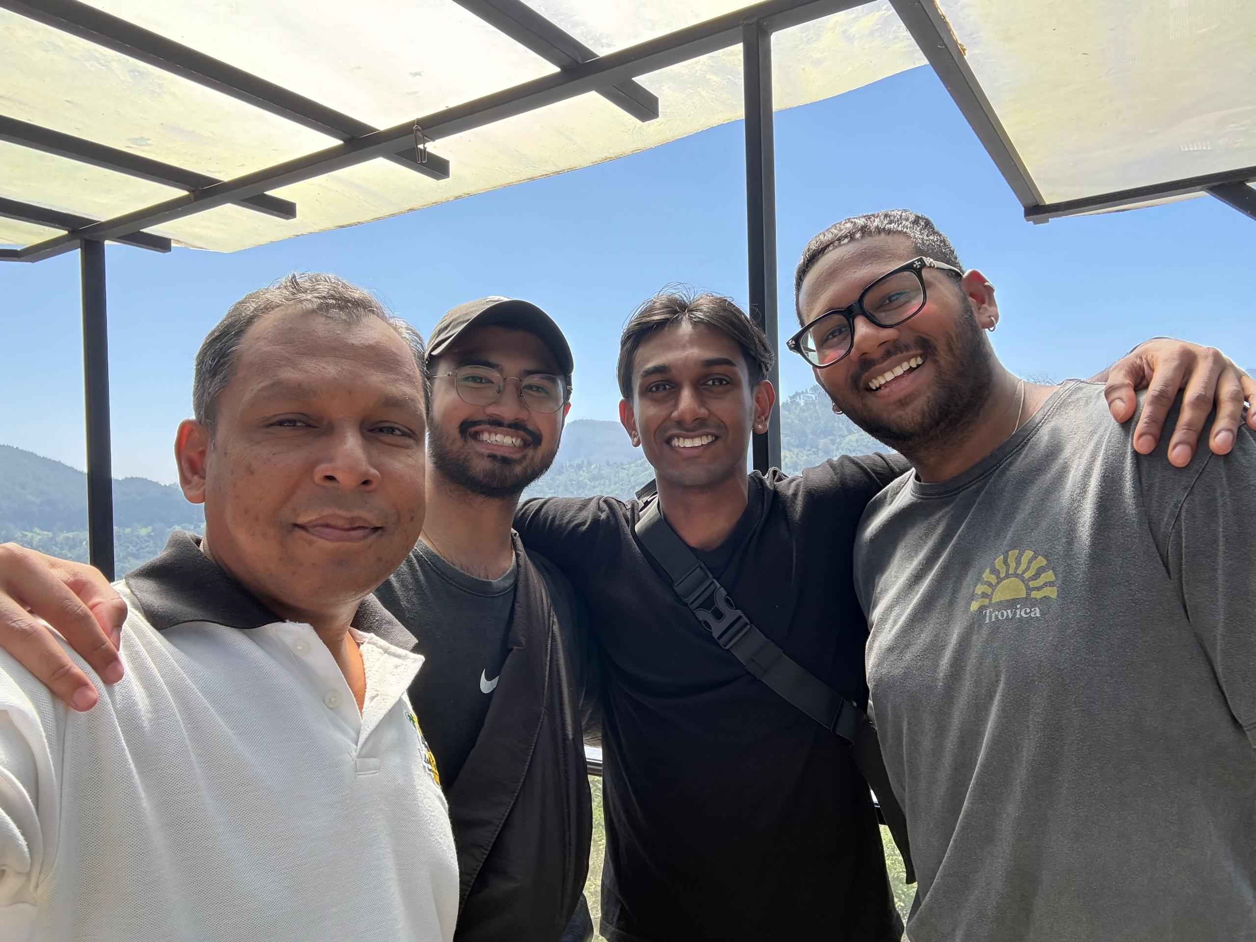 Friends enjoying the hill country viewpoint